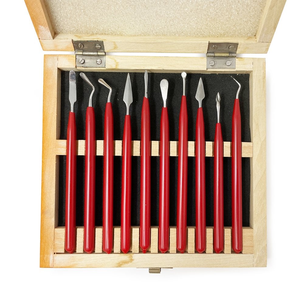 Wax Carvers Set of 10 in Wooden Box