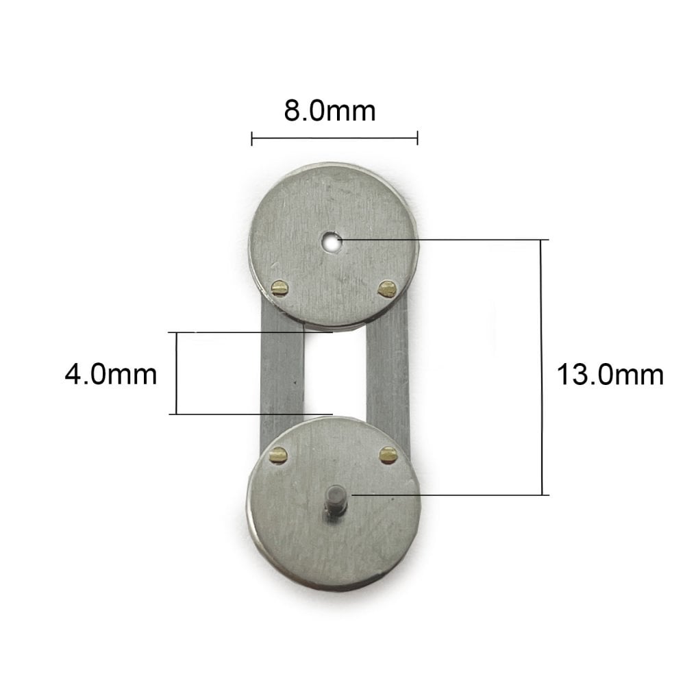 German & English Clock Suspension 13.0mm x 8.0mm x 4.0mm (Round Blocks)