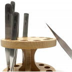 Wooden Round Tweezer Holder