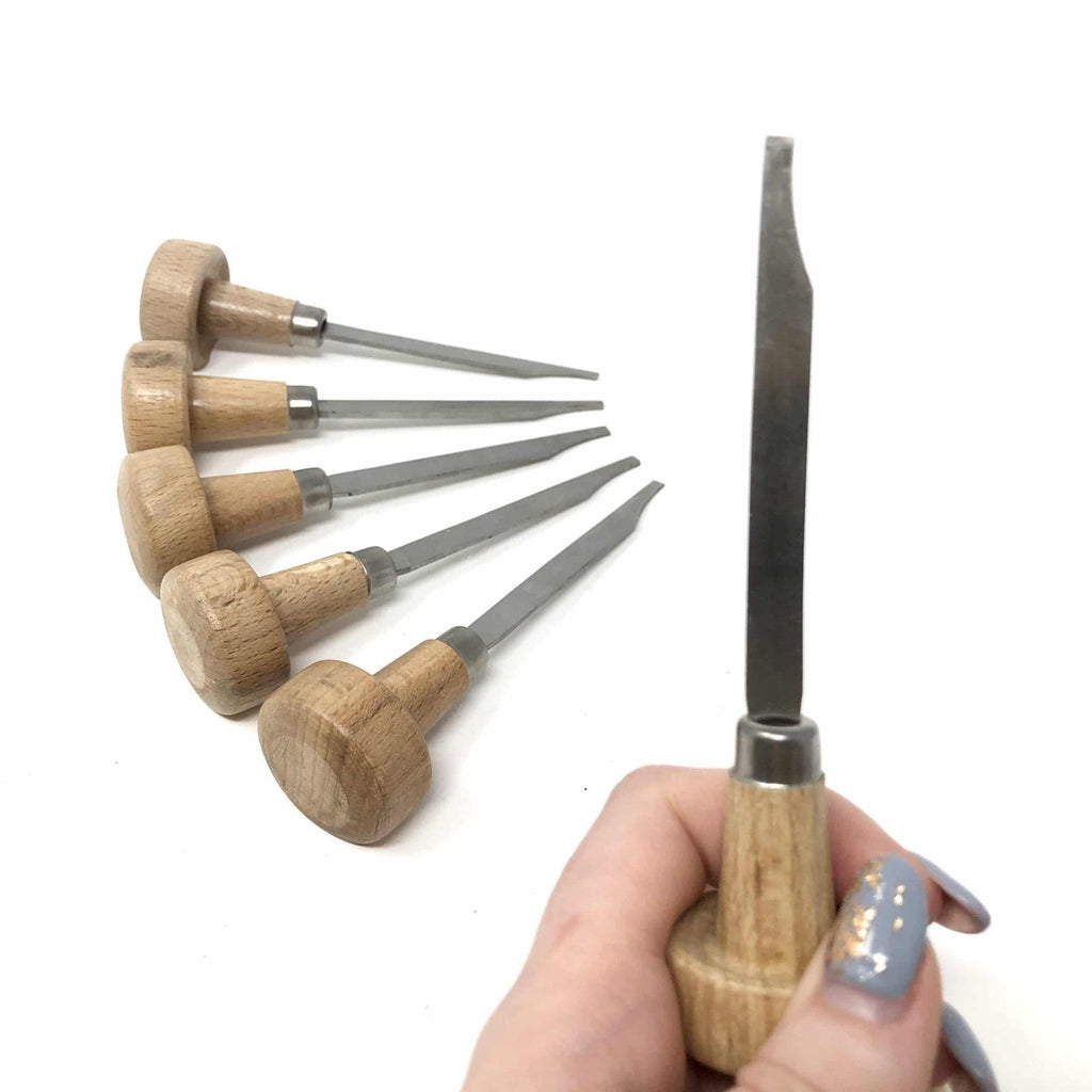 Setting Gravers Set of 6 Flat Edge Gravers with Handles – Maddisons of Durham