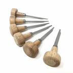 Set of 6 Flat Edge Gravers with Handles