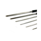 Set of 6 Cutting Broaches, 2.40mm - 6.20mm