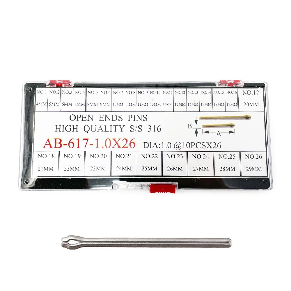Watch Split Pins Set, Ø1.00mm, 4mm-29mm