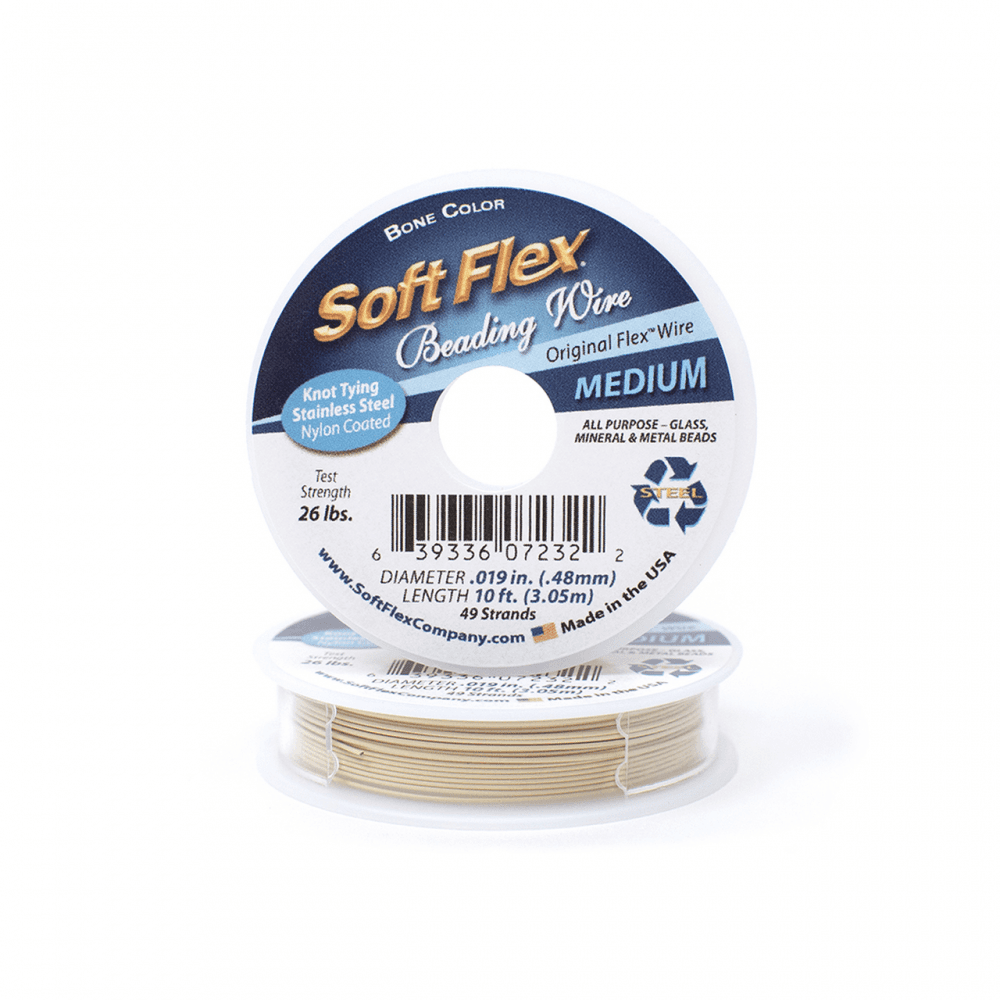 Soft Flex Beading Wire – Medium 49 Strand Bone