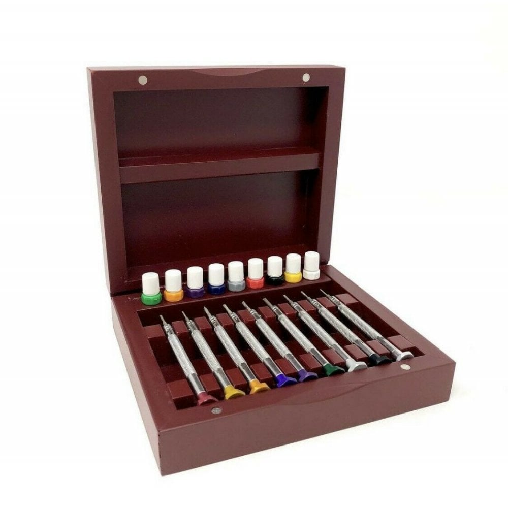 Euro Pro Screw Driver Set of 9 in Wood Box