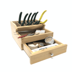 Wooden Tool Rack Organiser with Drawer
