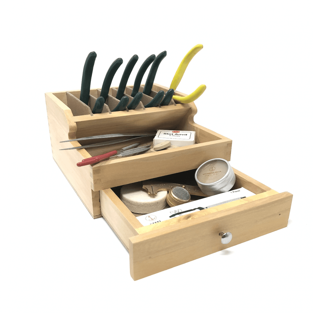 Wooden Tool Rack Organiser with Drawer