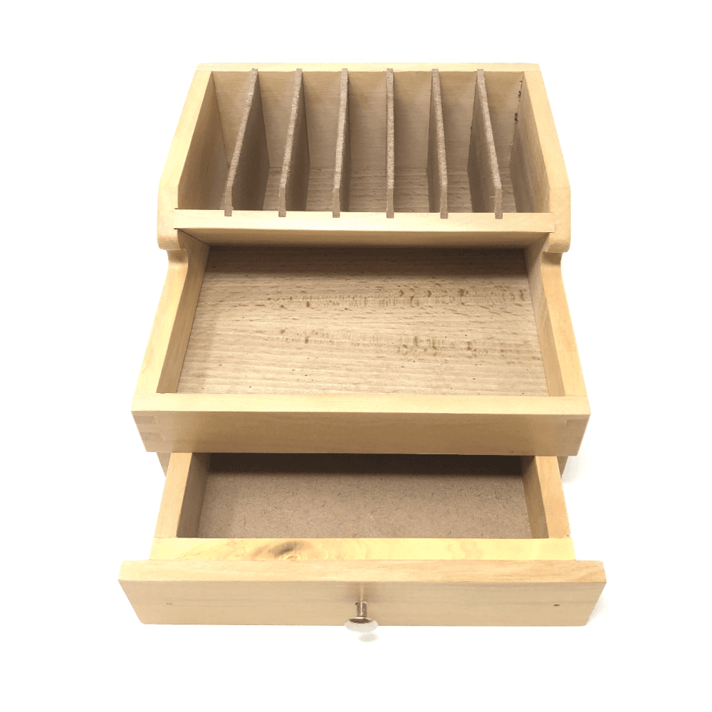 Wooden Tool Rack Organiser with Drawer