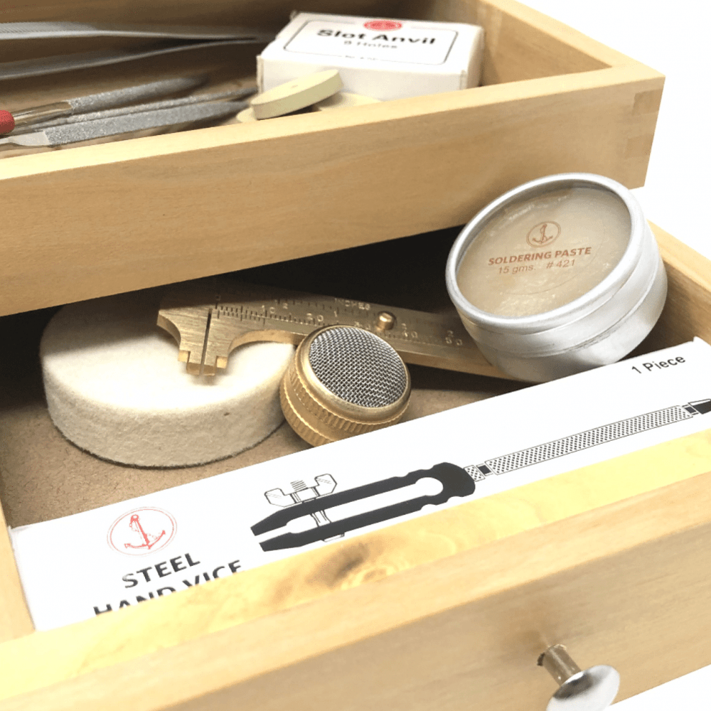 Wooden Tool Rack Organiser with Drawer
