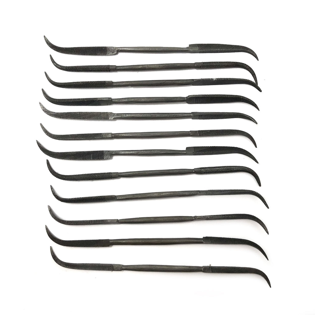 Double-Ended Curved Riffler File Set of 12