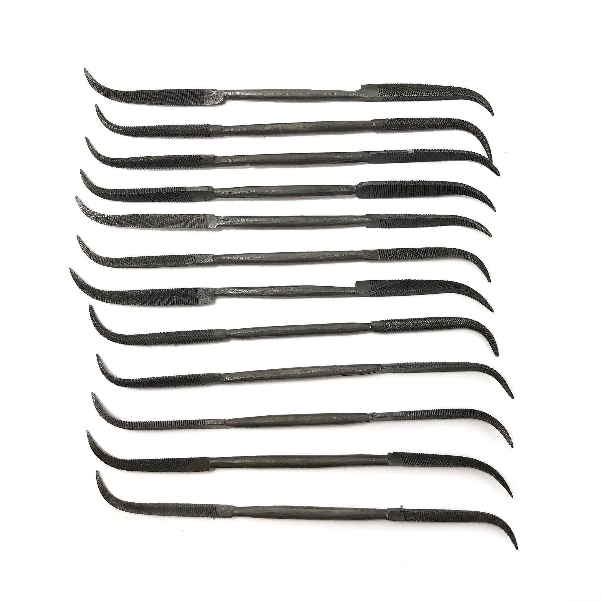 Double-Ended Curved Riffler File Set of 12