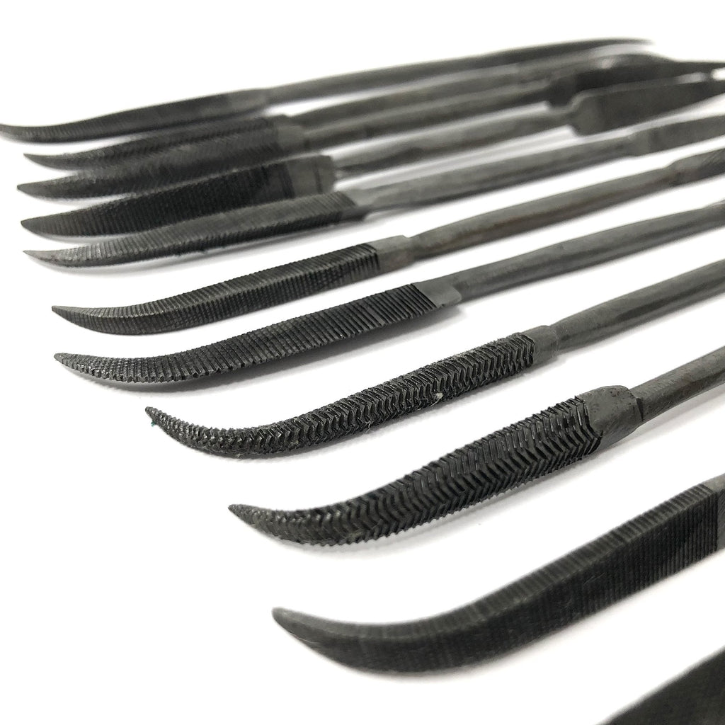Double-Ended Curved Riffler File Set of 12