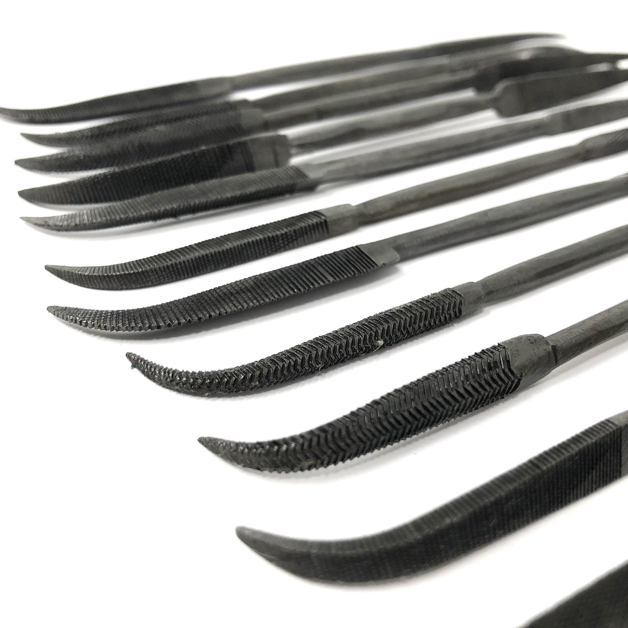 Double-Ended Curved Riffler File Set of 12