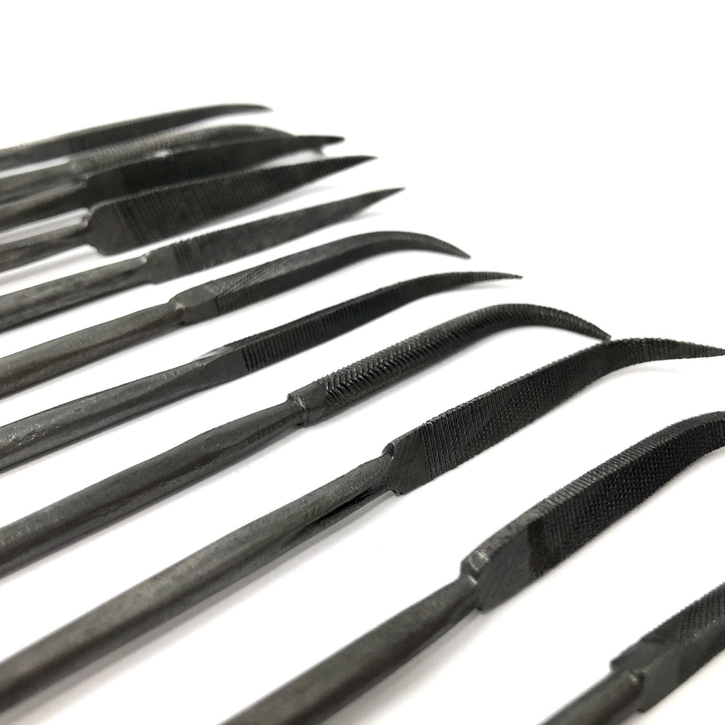 Double-Ended Curved Riffler File Set of 12
