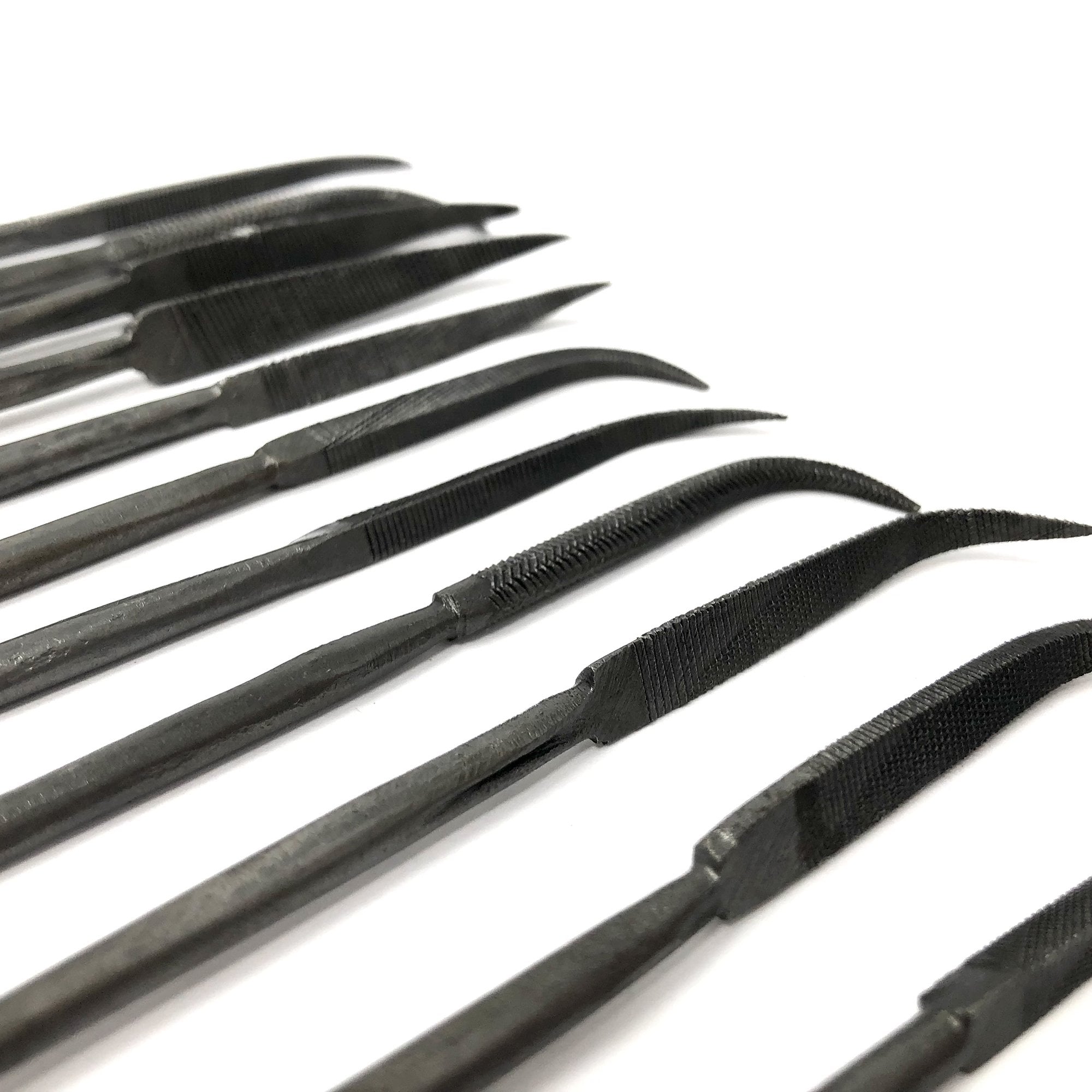 Double-Ended Curved Riffler File Set of 12
