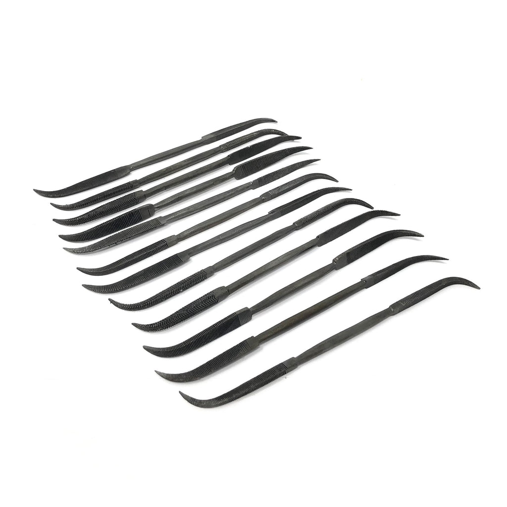 Double-Ended Curved Riffler File Set of 12