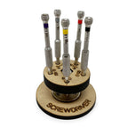 Watchmaker's Screwdriver Set on Wood Stand, Set of 5