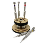 Watchmaker's Screwdriver Set on Wood Stand, Set of 5