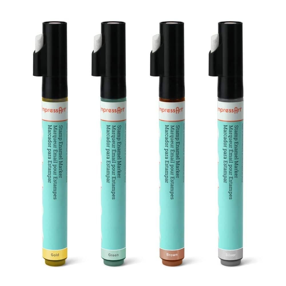 ImpressArt Antique Stamp Enamel Markers, 4 Pack