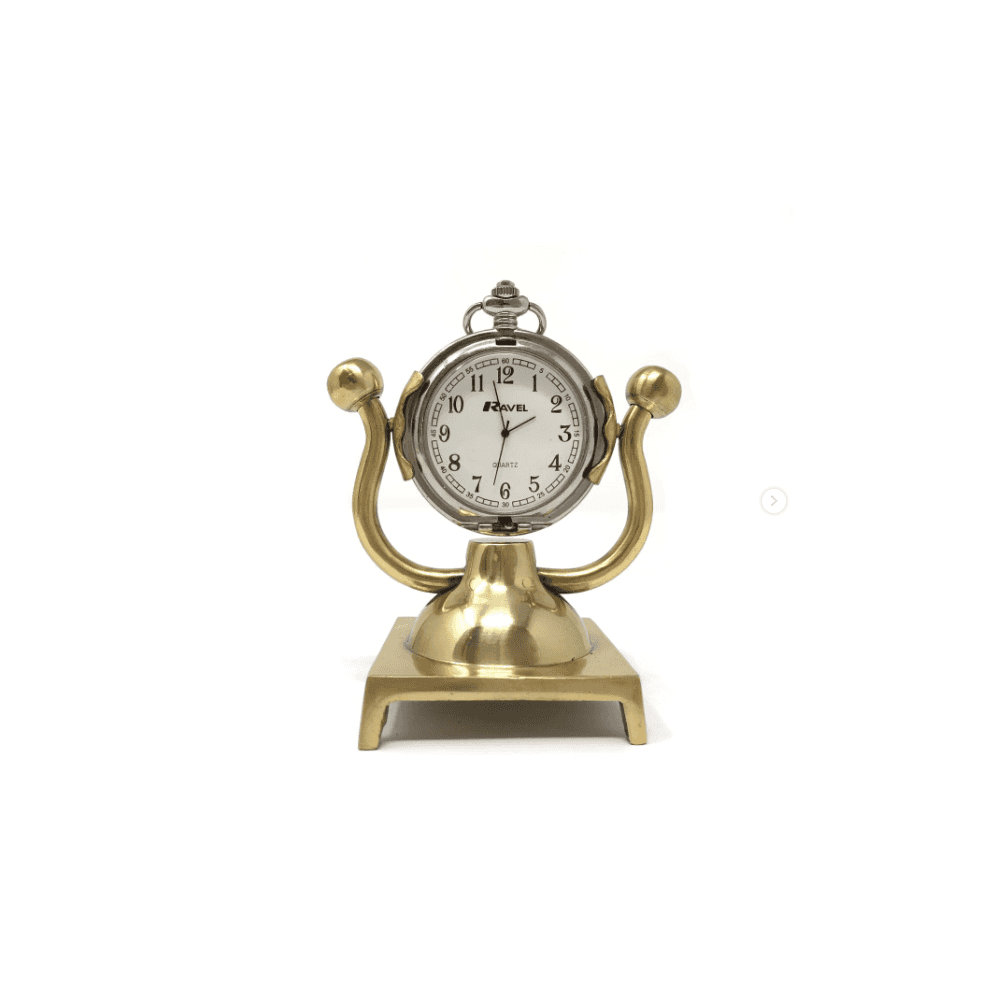 Pocket Watch Stand with Two Adjustable Arms in Brass