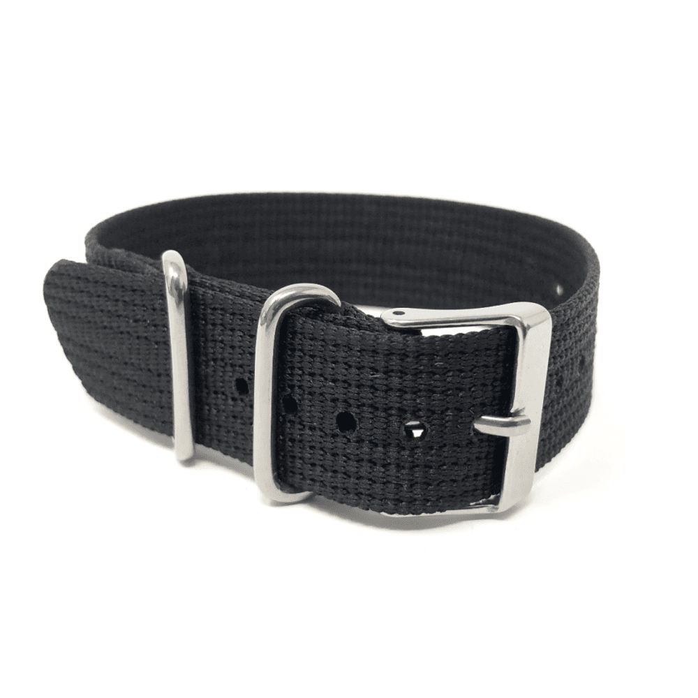 Timex T2N647 Watch Strap - Black Fabric