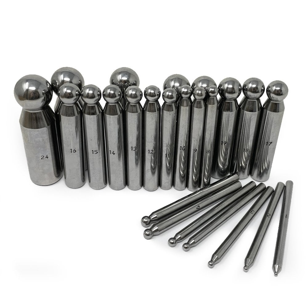 Steel Dapping Punch Set of 24 (2.0mm - 25.0mm)