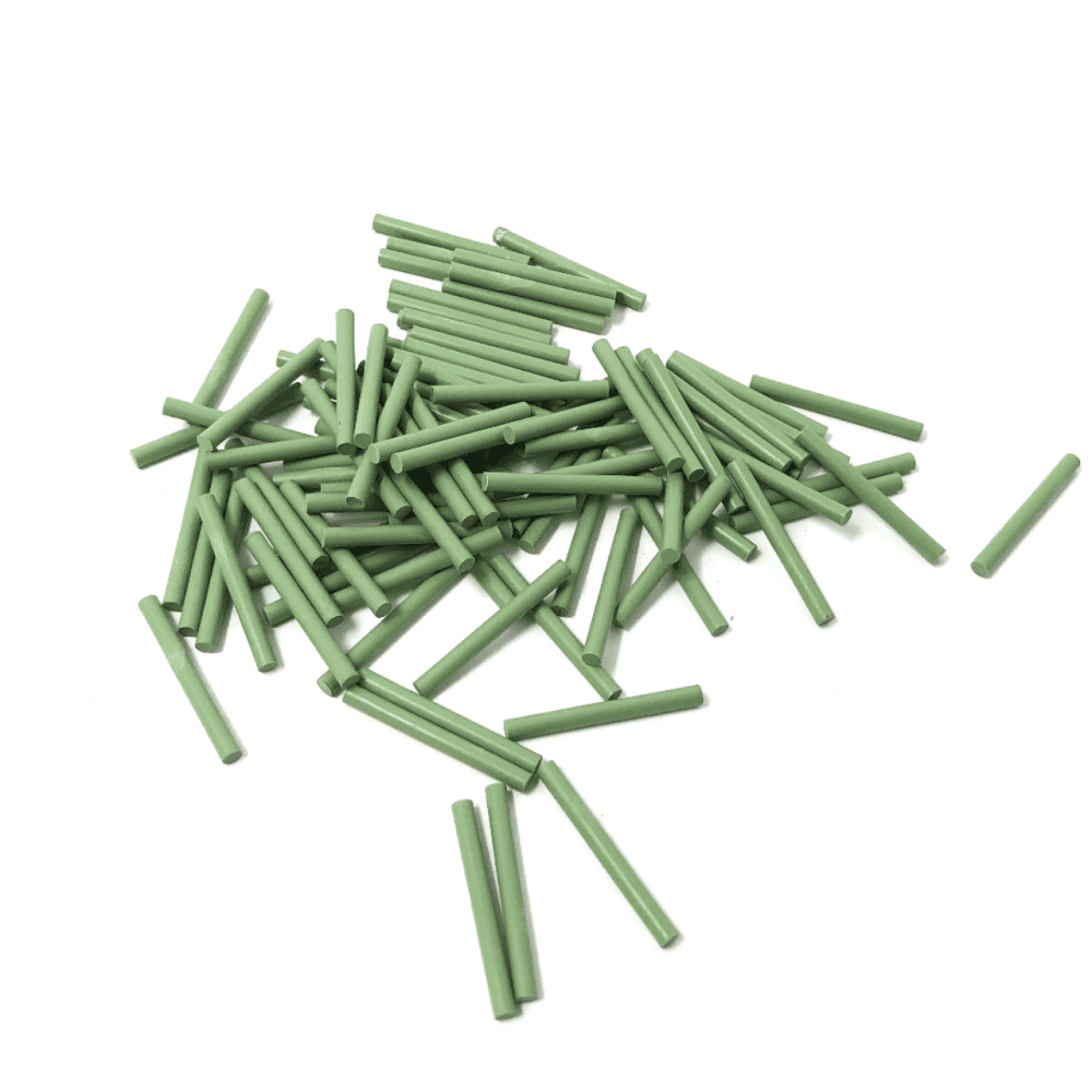 Jewellery Polishing Cylinders - 2mm x 100pcs - Green - super lustre