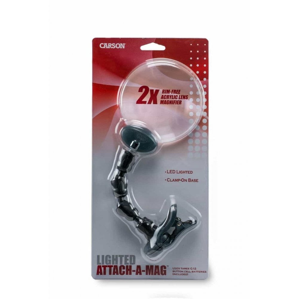 Carson Attach-A-Mag Hands Free LED 2x Magnifier
