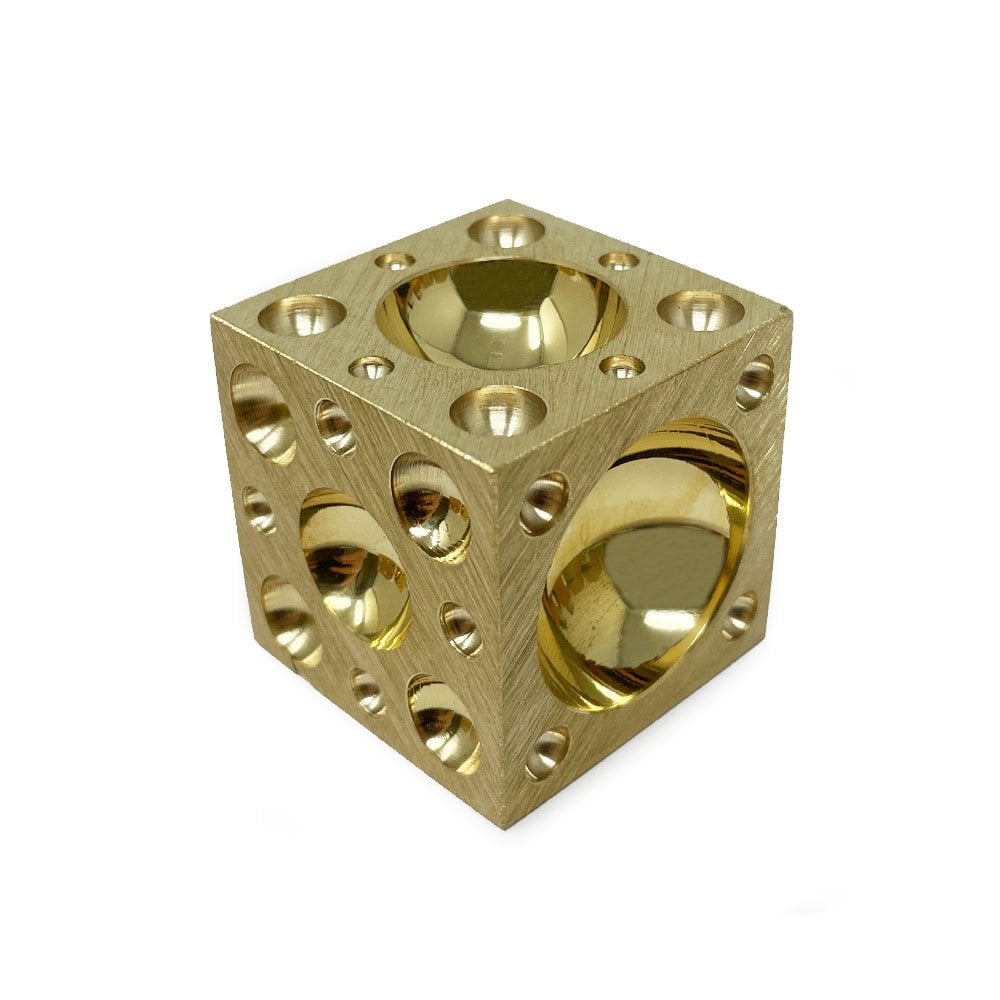 38mm Brass Dapping Cube with 55 Domes