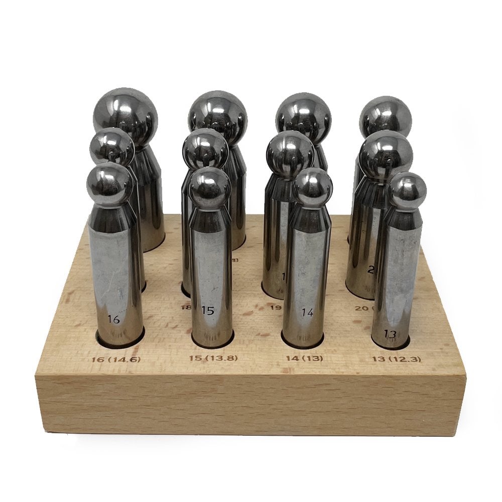 Steel Dapping Punch Set of 12 (12.3mm - 25.0mm)