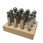 Steel Dapping Punch Set of 12 (12.3mm - 25.0mm)