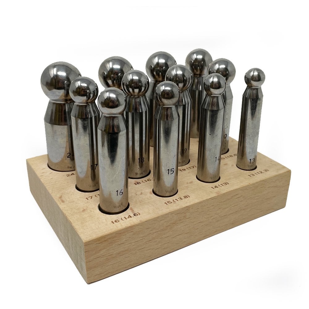 Steel Dapping Punch Set of 12 (12.3mm - 25.0mm)