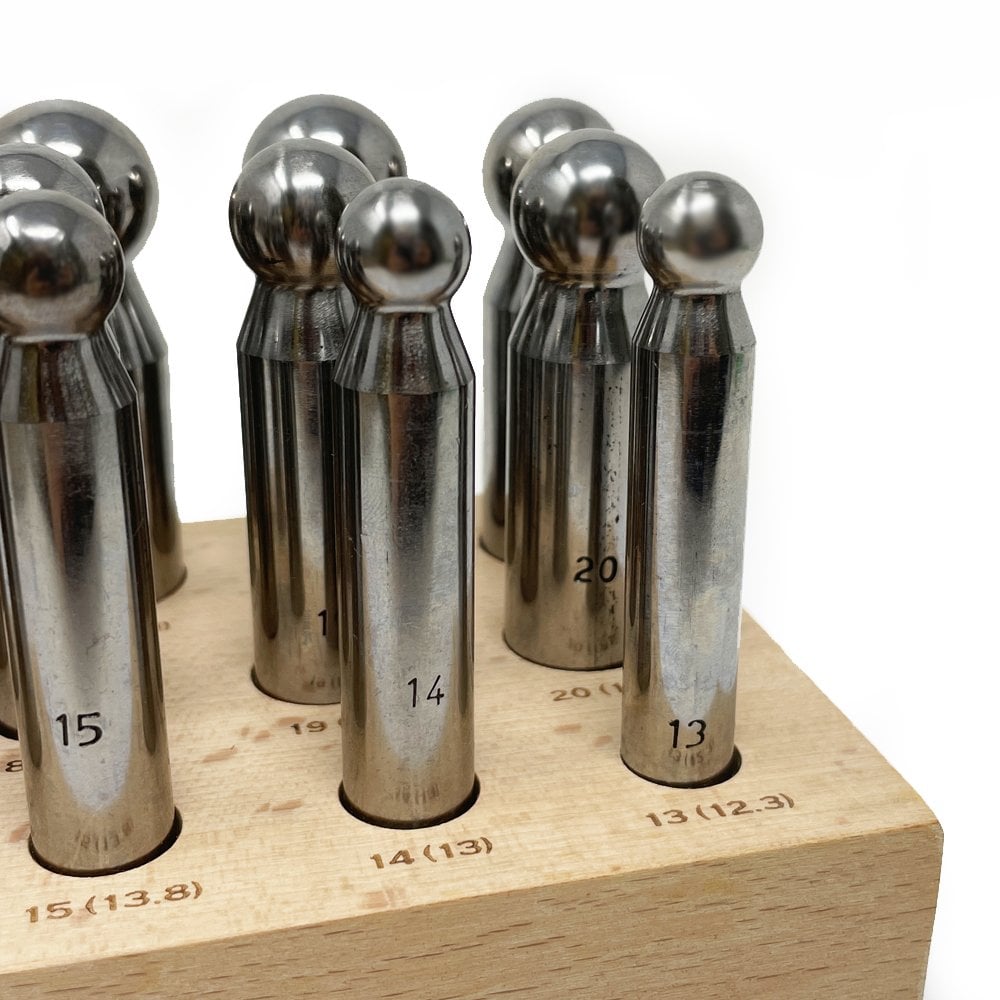 Steel Dapping Punch Set of 12 (12.3mm - 25.0mm)
