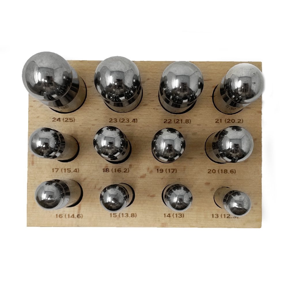 Steel Dapping Punch Set of 12 (12.3mm - 25.0mm)