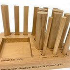 Wooden Swage Block & Punch Set
