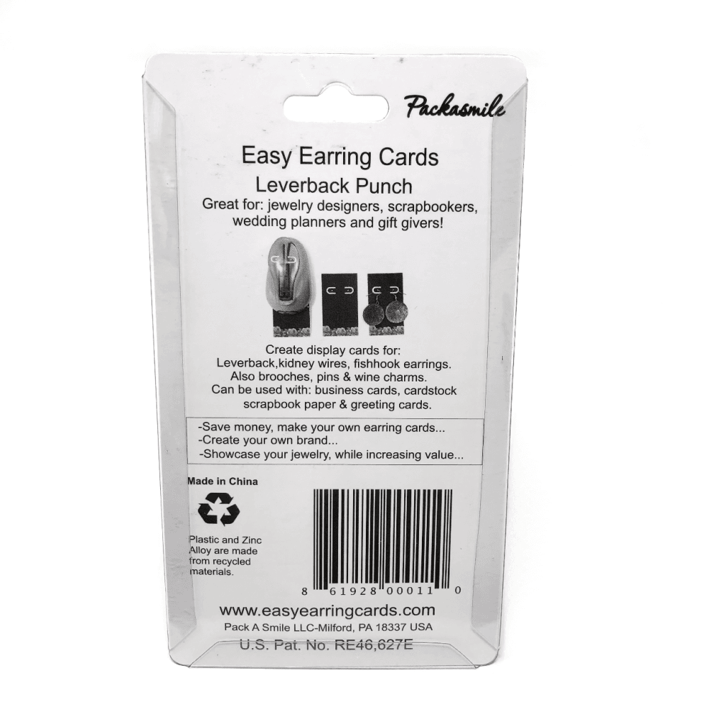Leverback Punch Earring Card Maker