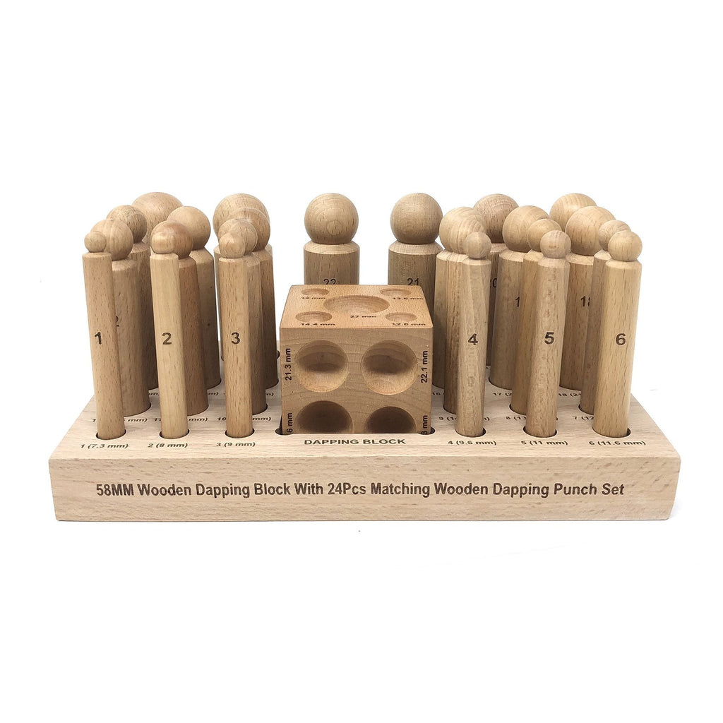 Dapping Rods Wooden Dapping Set, 24 Punches & Doming Block – Maddisons of Durham