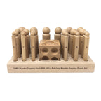 Wooden Dapping Set, 24 Punches & Doming Block