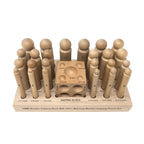 Wooden Dapping Set, 24 Punches & Doming Block