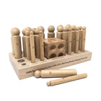 Wooden Dapping Set, 24 Punches & Doming Block