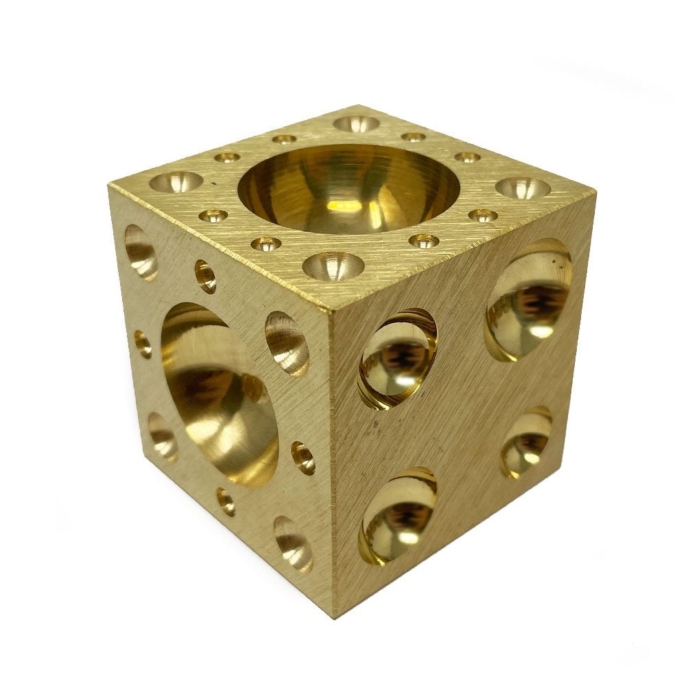 50mm Brass Dapping Cube with 62 Domes