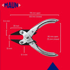 Maun Flat Nose Parallel Pliers 125mm Serrated Jaws