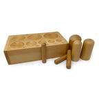 Extra Large Wooden Doming Set with 6 Punches