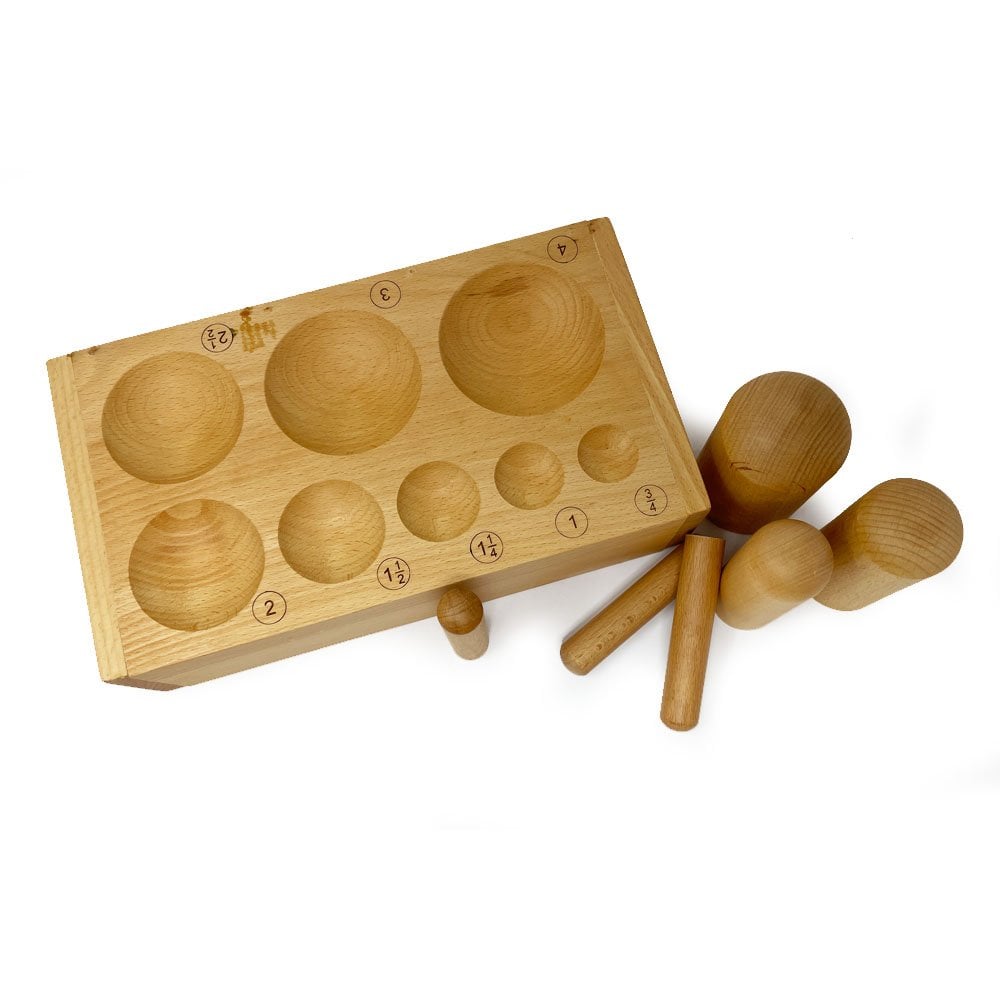Extra Large Wooden Doming Set with 6 Punches