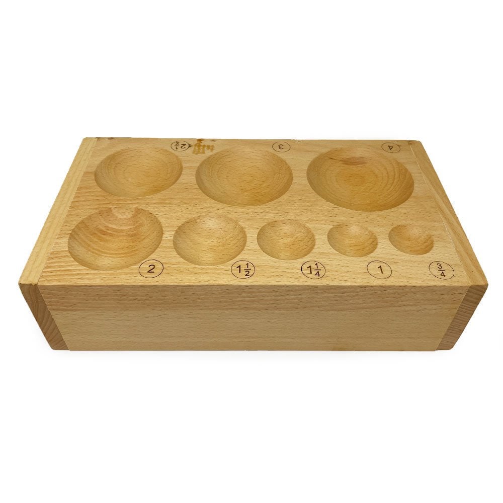 Extra Large Wooden Doming Set with 6 Punches