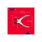 Maun Half Round and Flat Jaws Parallel Plier 140mm