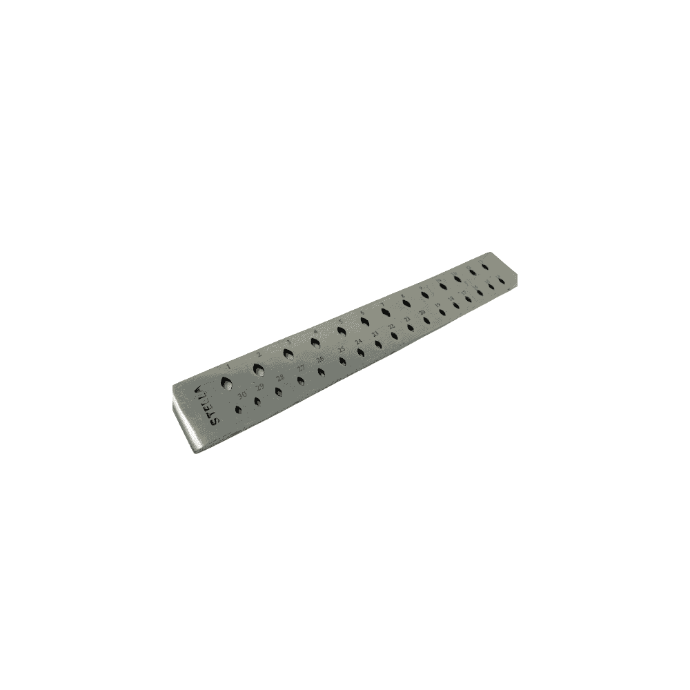 Large Oval Draw Plate 30 Holes 1.4 x 2.3 - 3.0 x 6.0mm