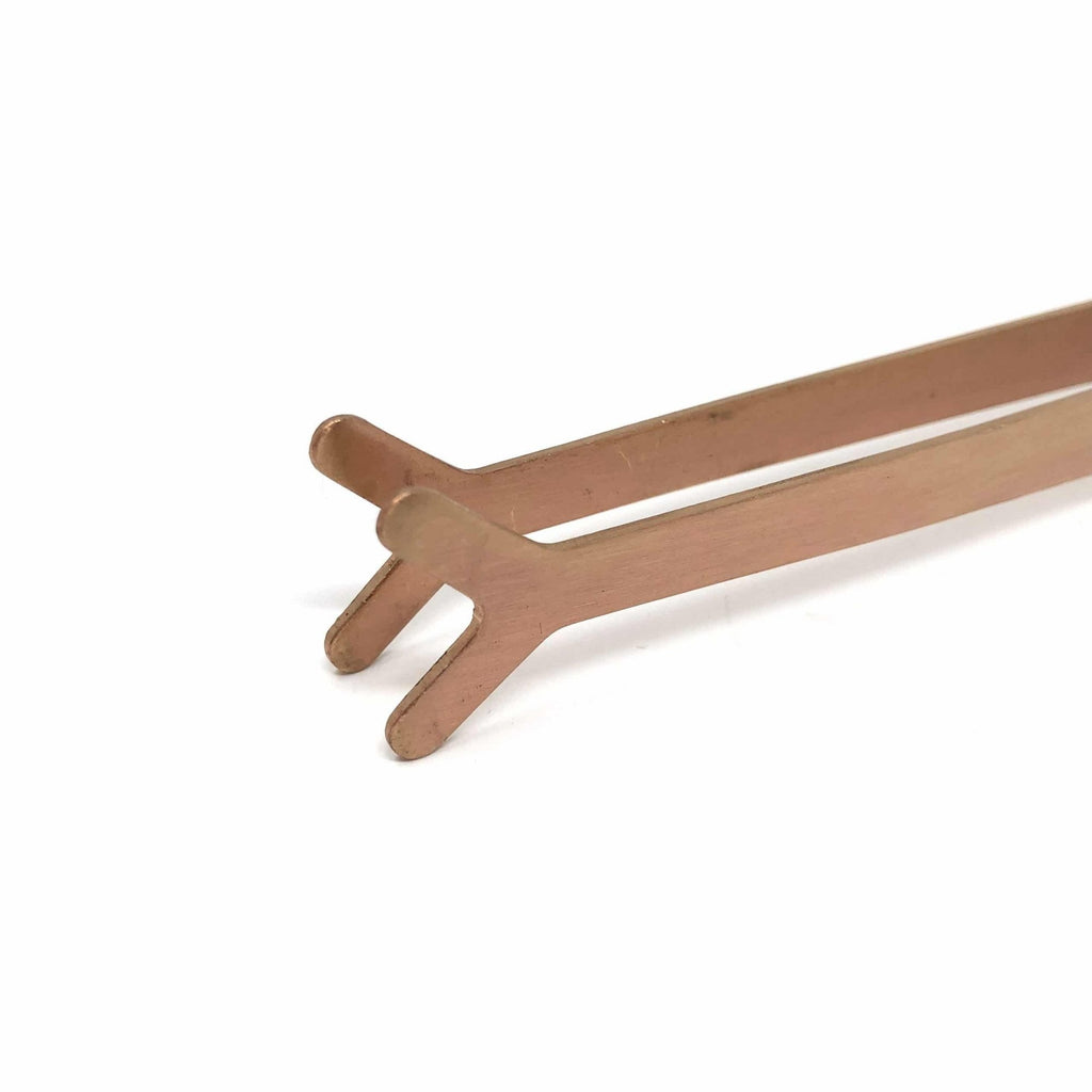 Copper Pickling Tongs with Forked End