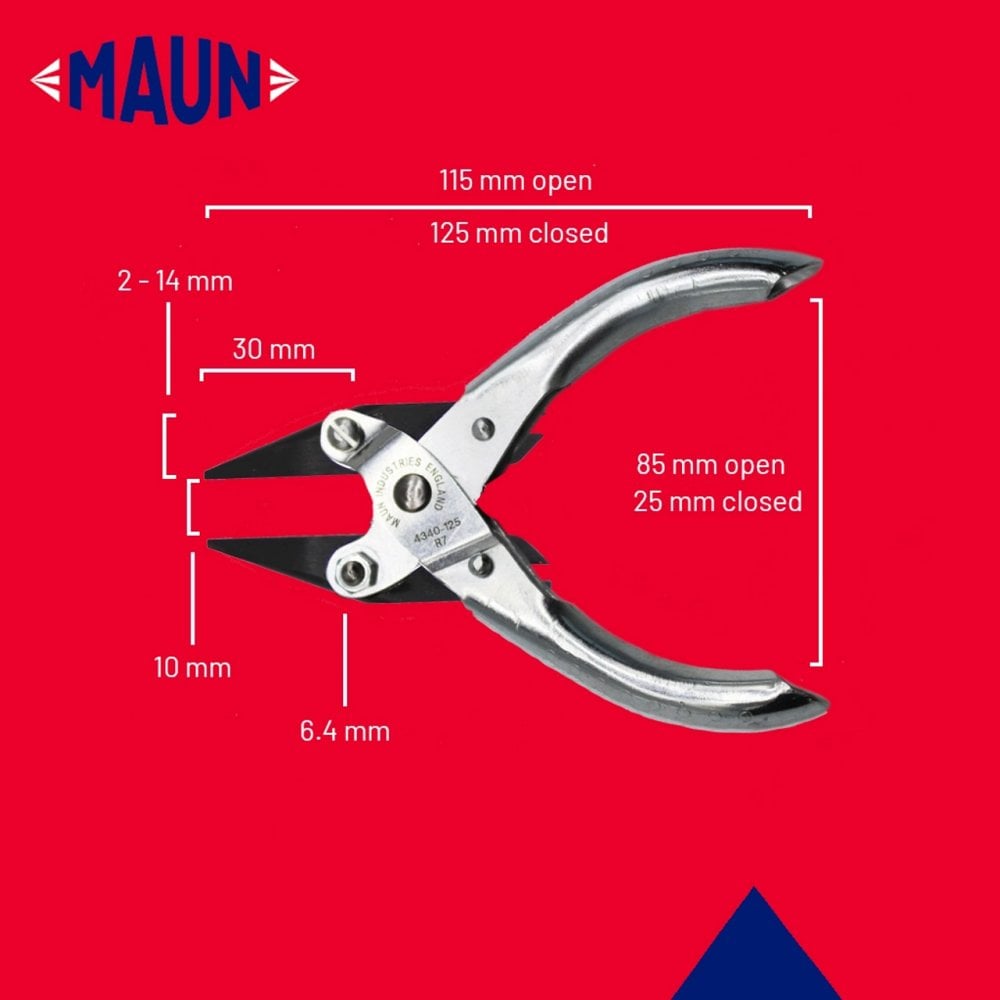 Maun Snipe Nose Parallel Pliers 125mm