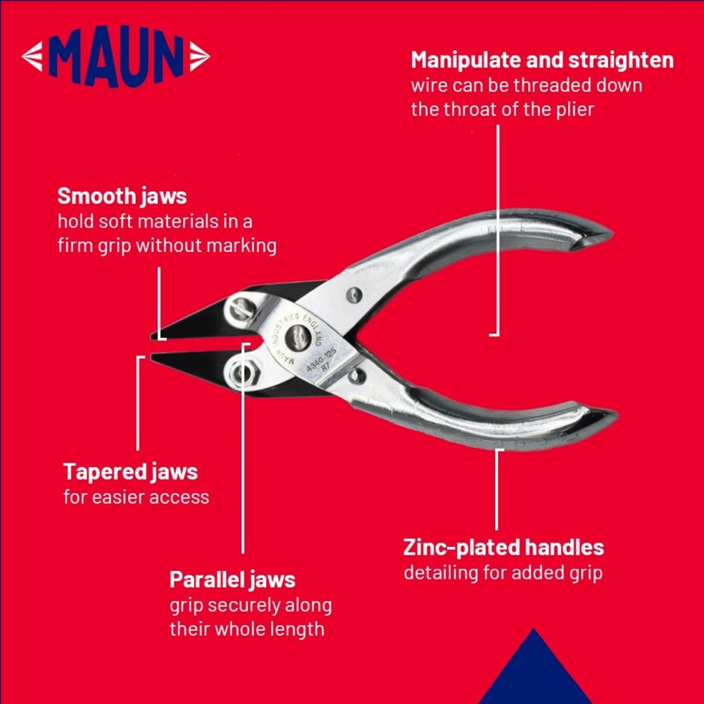 Maun Snipe Nose Parallel Pliers 125mm